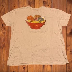 Threadless Ramen and Cats Cat Noodles Shirt Scene Emo Kitty Kitten Animals